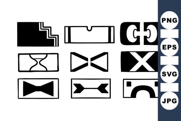 Geometric Retro Frame Shapes Set Review