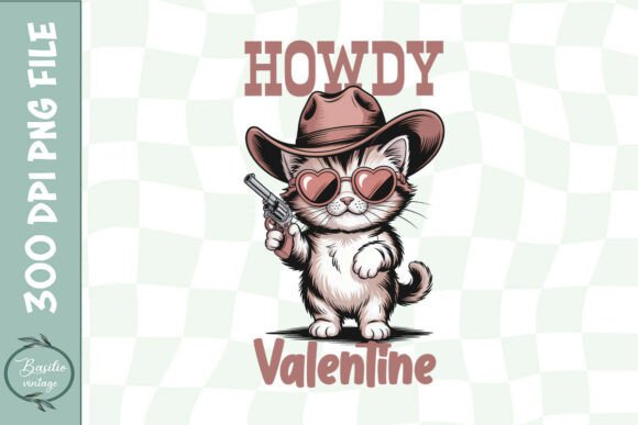 Howdy Valentine Vintage Retro PNG Review