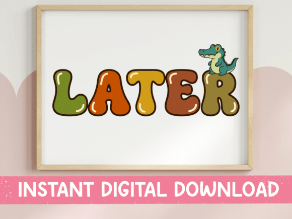 Later Gator Bubble Letter SVG PNG Review