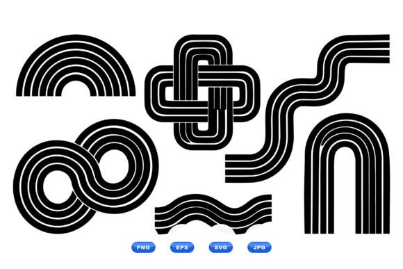 Retro Abstract Line Art Shapes Review