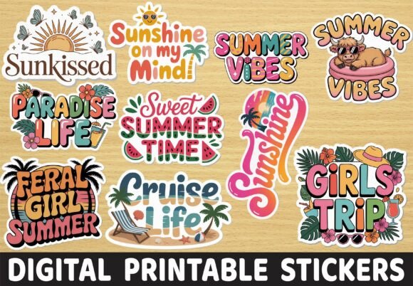 Retro Beach Summer Vibes Boho Stickers Review