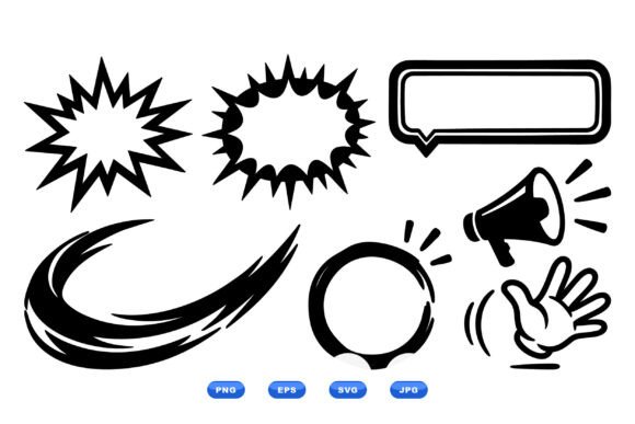 Retro Comic Element Clipart Review
