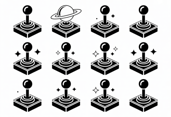 Retro Joystick Icons Set Review