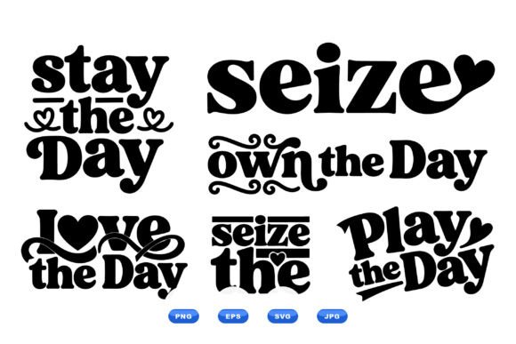 Retro Love Phrase Clipart