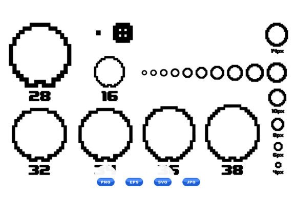 Retro Pixel Circle Clipart Review