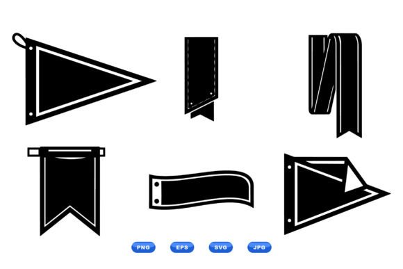 Retro Ribbon Pennant Clipart Review