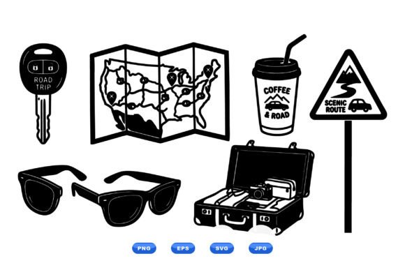 Retro Road Trip Clipart Set Review