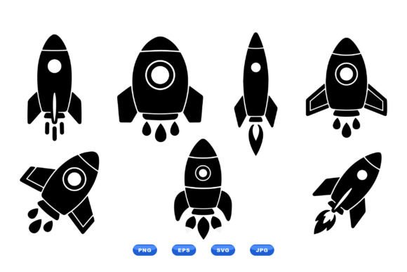 Retro Rocket Clipart Set Review