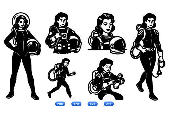 Retro Spacewoman Clipart Review