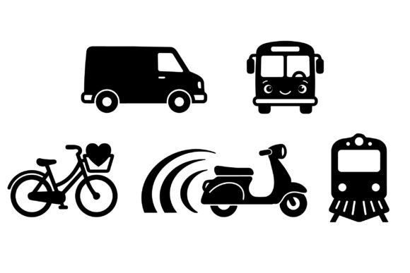Retro Transport Icon Clipart Review