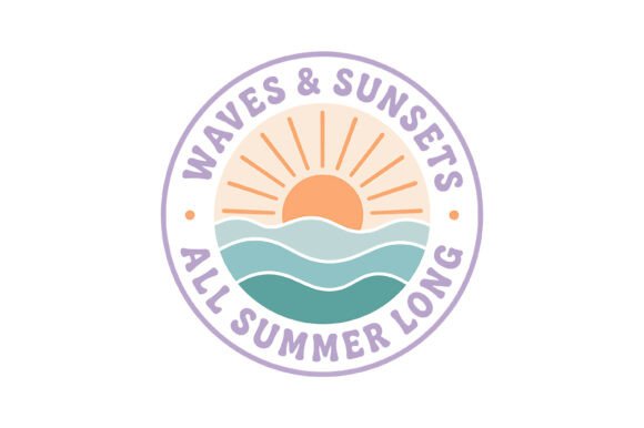 Waves Sunsets Summer Logo SVG Review